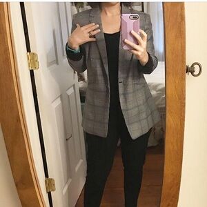 Oversized Plaid Blazer Medium